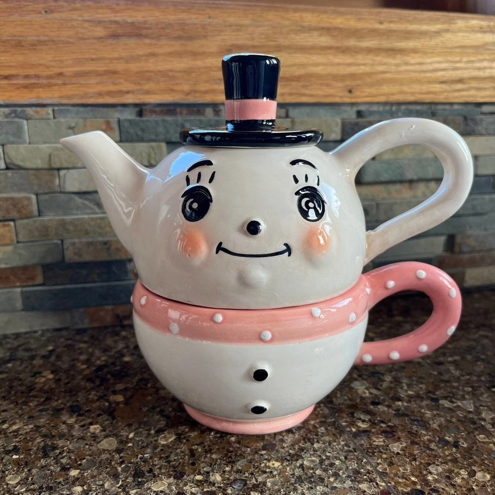 Johanna Parker snowman teapot and cup - Picture 1 of 4